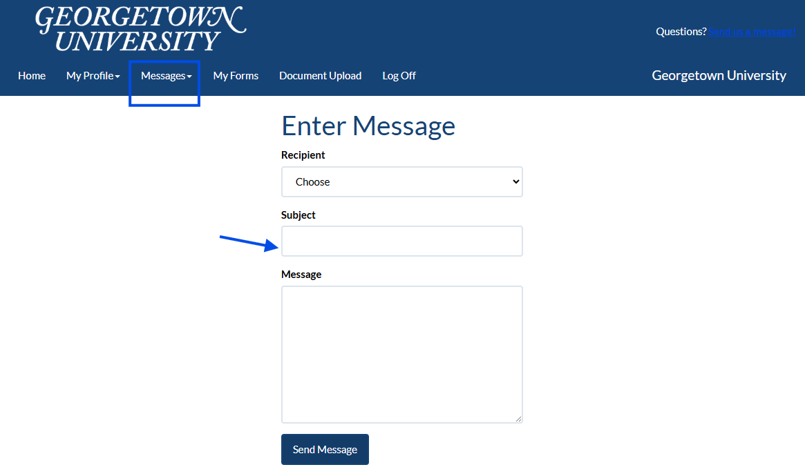 Immunization Portal's Messages tab is highlighted.