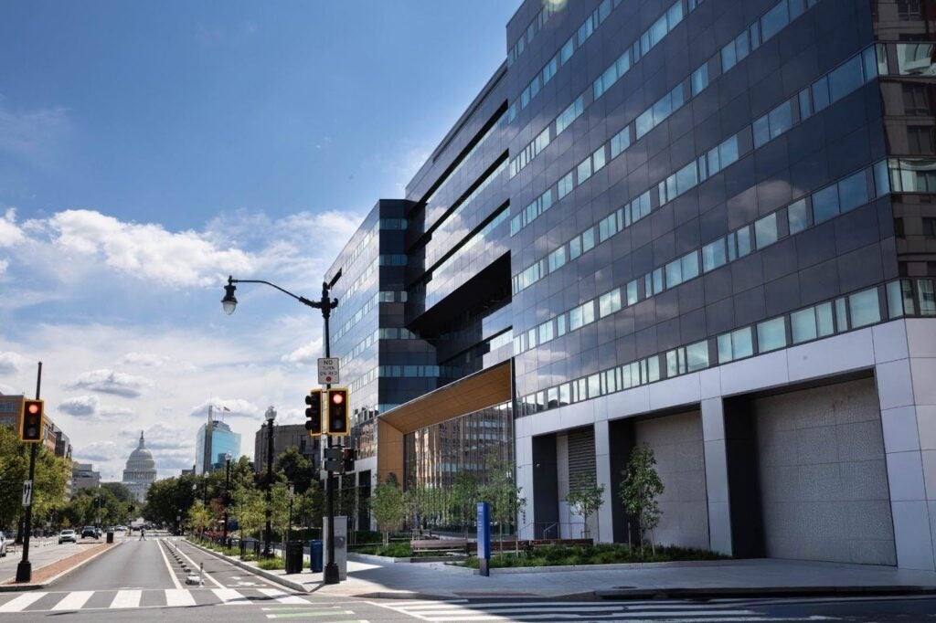 Exterior of 111 Massachusetts Ave. building on the Capitol Campus.