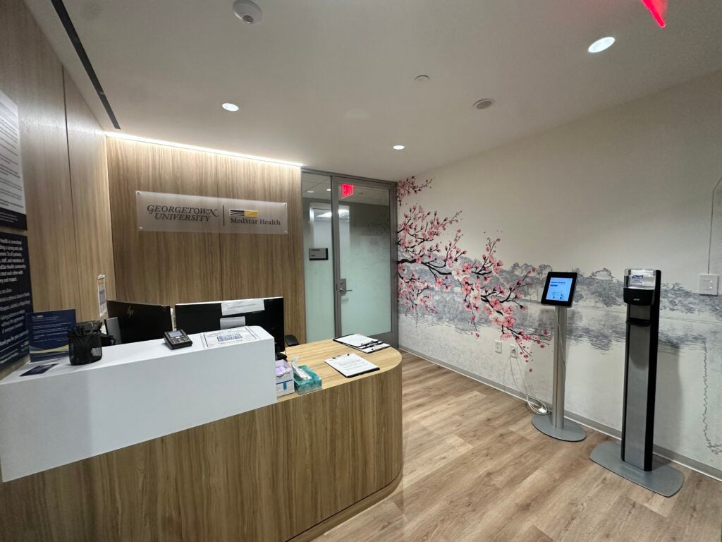 Waiting room in the Student Health Center at Capitol Campus.